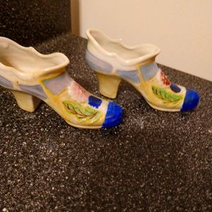 1950s Glass Slipper Set